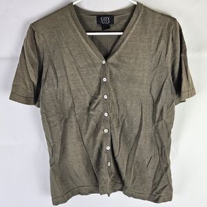 City Silk Knitwear Y2K Vintage Blouse